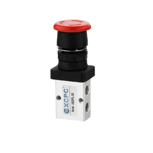 Slika XS3PL-06 - Ručni pneumatski razvodnik (taster sa zabravljivanjem) 3/2