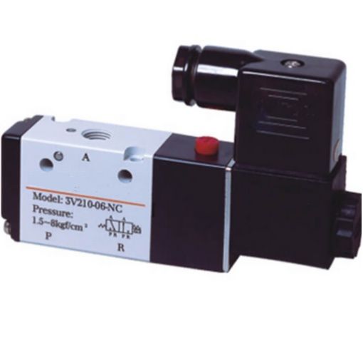 Slika 3V210-08 - Elektromagnetni razvodnik sa 1 magnetom 24V, 3/2