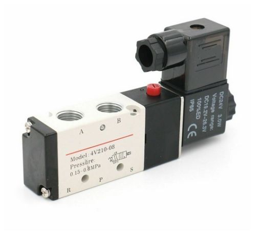 Slika 4V210-08 - Elektromagnetni razvodnik sa 1 magnetom 24V, 5/2