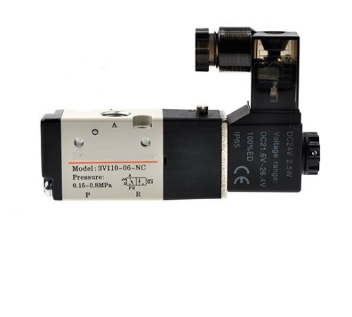 Slika 3V110-06 - Elektromagnetni razvodnik sa 1 magnetom 24V, 3/2