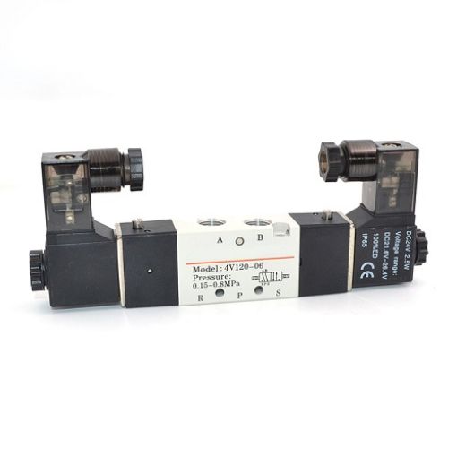 Slika 4V120-06 - Elektromagnetni razvodnik sa 2 magneta 24V, 5/2