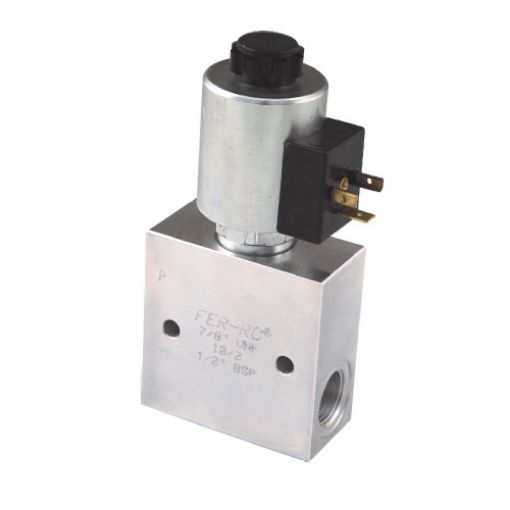 Slika 7/8 UNF - Zic ventil, otvoren, 12VDC, 1/2" BSP